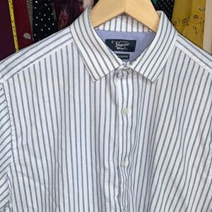 Original Penguin Men’s Heritage slim fit striped shirt Medium PTP21